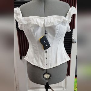 White Cottegecore Corset Top